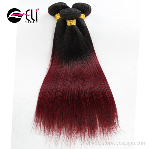 Top Quality Peruvian Virgin Hair Aliexpress Hot Sale Ombre Hair Extensions Red Color Peruvian Hair